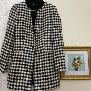 Zara Houndstooth Blazer Jacket